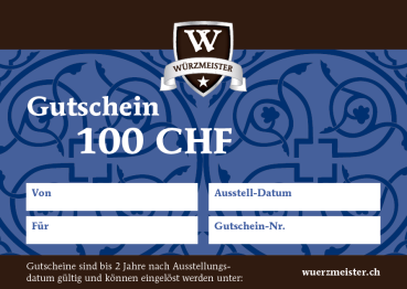 Würzmeister-Gutschein 100 Franken